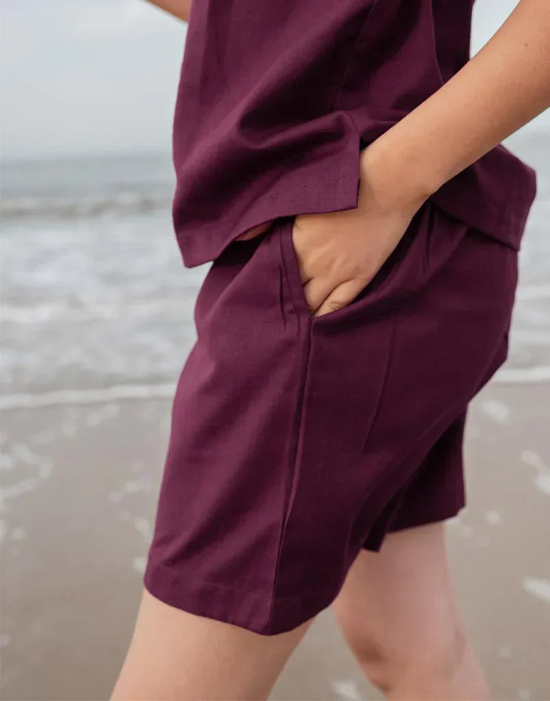 mulberry wine cotton co-ord set